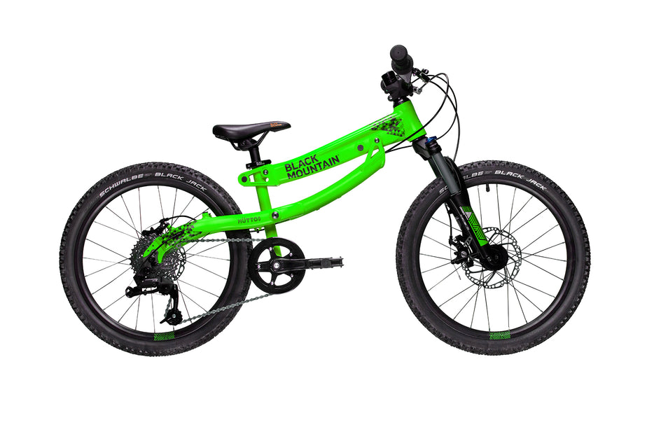 20 Inch Kids Hardtail Bike HUTTO Black Mountain Bikes