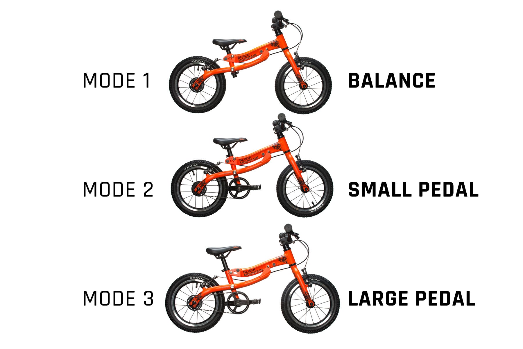 black mountain kids bike that grows