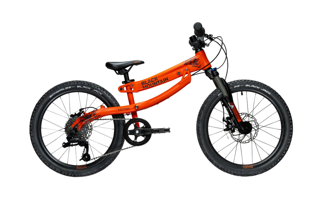 20 Inch Kids Hardtail Bike HUTTO Black Mountain Bikes